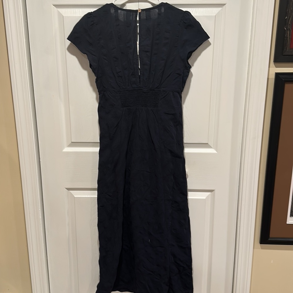 Free People Natalya Black Solid Midi Dress - Picture 9 of 9